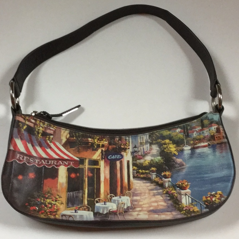 Icon Los Angeles hand painted leather purse